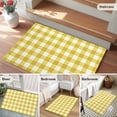 thumbnail image 5 of Yellow Gradient Bathroom Mats 2x3 FT, Non Slip Small Kitchen Mat, Farm Plaid Buffalo Checkered Gingham Washable Soft Backed Front Door Throw Rugs Non-Shedding Indoor Outdoor Doormat for Entryway Sink, 5 of 8