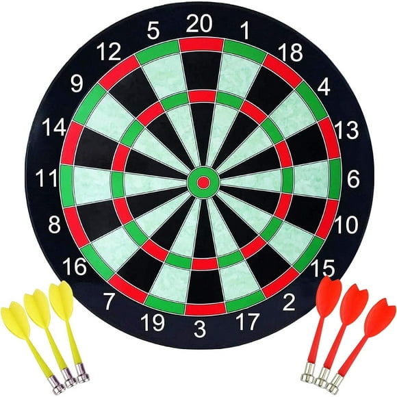 Safety Dartboard, 17 Inch Magnetic Dartboard, Dart Board with 6 Magnetic Darts, Safety Dartboard for Party Home Garden Adult Toys