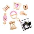 thumbnail image 3 of 7 juguetes de madera para bebés, bolas de madera, regalo para el desarrollo sensorial, coordinación ojo-mano. rosa, 3 of 9