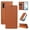 Brown, variant on Flip Phone Case for Samsung Galaxy Note 10, Kickstand and 2 Card Slots, Shockproof and Scratch Resistant, Red