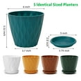 thumbnail image 6 of 6-Inch Plastic Plant Pots, 5-Pack Flower Pots with Drainage Holes & Saucers, Indoor Outdoor Planters for Garden & Home, Multicolor, 6 of 8