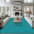 thumbnail image 3 of Teal Area Rugs 5x7 ft Solid Color Washable Rug Non Slip Indoor Carpet Absorbent Floor Mat for Living Room Bedroom Dining Room, 3 of 9