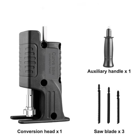 

Multifunctional Power Tool Accessories Screwdriver Household Reciprocating Saw Hacksaw Electric Drill to Electric Saw Conversion Head BLACK