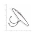 thumbnail image 3 of Sterling Silver Rhodium-plated Beaded Adjustable Bracelet, 3 of 3