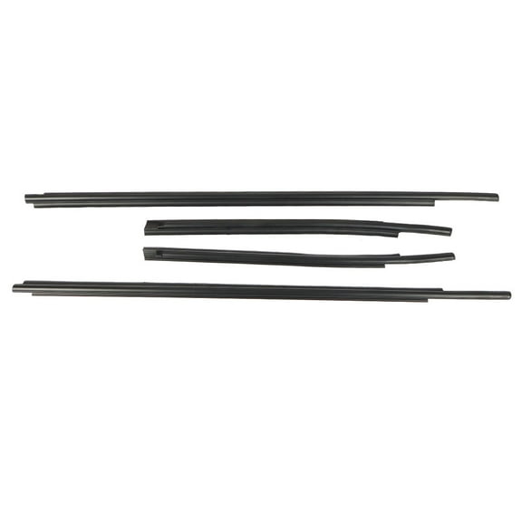 Genrics 4Pcs Black Car Weatherstrip Window Moulding Trim Seal Belt Replacement for 2007-2020 Tundra Double Cab