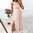 thumbnail image 2 of Vestidos Para Mujer Vestidos Casuales Sólido Adelgazante Sin Espalda Cuello Halter Hem Split Odeerbi ODB159296, 2 of 9
