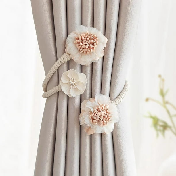 Curtain Ties, Flower Curtain Tie, Living Room Punching Decor, Home Decor, Wedding Decor, Party Supplies, Adjustable Metal Frame, For Bedroom