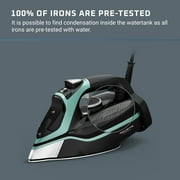 Rowenta Steam Force+ Iron for Clothes, Stainless Steel Soleplate, 1850 Watts, 400 Microsteam Holes, Garment Steamer, Black & Blue, DW9440U1