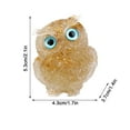 thumbnail image 2 of SATRINO Owl Decor Natural Healing Crystals Stones Cute Decors Owls Statue Figurines Sculpture Hand-Carved Polished Gemstones Energy Home Room Office Desk Decoration Gifts for Women Men, 2 of 6