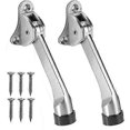 thumbnail image 1 of 2 topes de puerta de aleación de zinc con parachoques de goma suave y tornillos para puerta de garaje, hogar y oficina., 1 of 4