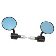 thumbnail image 4 of Espejo de motocicleta de 22MM y 7/8 pulgadas, manillar de cristal azul, espejo retrovisor lateral redondo, Universal para motos Scooters, 4 of 5