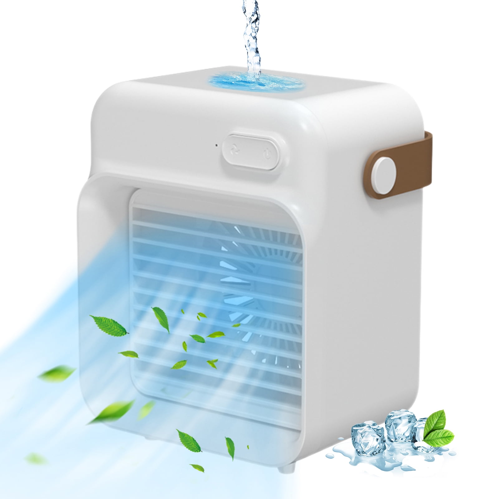 clleylise Mini Air Cooler Fan Air Conditioner 4 in 1 Powered by USB Portable AC Fan for Home