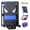 Black Blue, variant on TECH CIRCLE for iPad Mini 7 8.3" (A17 Pro), iPad Mini 6 (8.3") 3-Layer Rugged Shockproof Case with Shoulder Strap, Built-in Kickstand, Pencil Holder, Cute Spider Heavy Duty Tablet Cover, Red Blue