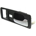 thumbnail image 2 of Interior Door Handle Compatible with 1990-1993 Honda Accord Front, Passenger Side Coupe, USA Built Vehicle, With Power Door Locks Chrome Lever with Black Bezel, 2 of 3