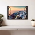 thumbnail image 2 of Elephant Stock Enchanting Oia Santorini Wall Art - Horizontal Canvas Wall Art - Living Room Wall Decor - Beach Canvas - Purple And Orange Decor - 12" x 8", 2 of 8