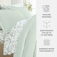 thumbnail image 4 of Noble Linens 8 Piece Solid Duvet Bundle in Mint, Full, 4 of 5