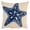 Navy Starfish, variant on Mainstays 16" x 16" Reversible Decorative Outdoor Throw Pillow, Beige Cowboy