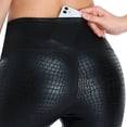 thumbnail image 6 of Thermal Fleece Lined Leggings Women - Winter Warm High Waisted Hiking Pants Workout Running Tights, 6 of 6