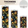 thumbnail image 4 of Black Colorful Flower Leaf Sunflower Pattern Kitchen Rugs Sets Of 3,Kitchen Runner Rugs Non Skid Washable,Decorative Kitchen Floor Mats for Kitchen,Sink,Laundry,17"x30"+ 17"x47" + 17"x59", 4 of 6