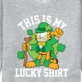 thumbnail image 3 of Garfield - This Is My Lucky Shirt - Men's Crew Neck Fleece Pullover, 3 of 5
