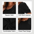 thumbnail image 6 of OutfitShow Summer Square Neck Tops for Women Puff Short Sleeve Shirts Dressy Casual Tunic Blouses, 6 of 8