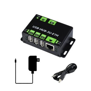 Industrial Grade Multifunctional USB HUB Extending 3 x USB Ports + 100M Ethernet Port Network