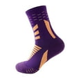 thumbnail image 3 of Chaussettes Athlétiques Antidérapantes pour Hommes Chaussettes de Sport à Prise pour Basketball Soccer Volleyball Course Randonnée Randonnée Absorption Évacuation de l'Humidité Chaussettes de Compression, 3 of 8
