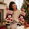 thumbnail image 7 of Darzheoy Christmas Stockings, 2 Pcs Long-Leg Snowman Doll Embroidery, Indoor Outdoor Christmas Decorations, Holiday Family Decor, Mantel Decor for Fireplace Home, 7 of 7