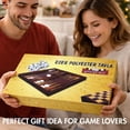 thumbnail image 2 of Hakan Backgammon Set 17.3” Wooden Foldable Board with Dice & Checkers Portable Tavla Game 2-Player, 2 of 9