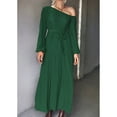 thumbnail image 3 of Vestido Largo, Vestido De Un Hombro, Dobladillo Con Volantes, Manga Farol Para Fiesta Para Famle ANGGREK Otros, 3 of 7