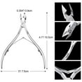thumbnail image 3 of 8 Pieces Cuticle Nippers Stainless Steel Cuticle Trimmer Pointed Blade Cuticle Cutter Clipper Dead Skin Remover Scissors Manicure Tools for Fingernails and Toenails (Silver), 3 of 8