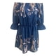 thumbnail image 1 of Vestido casual con estampado floral y hombros descubiertos, manga trompeta, para mujer, XL, 1 of 6