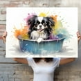 thumbnail image 4 of Japanese Chin Dog Canvas Bathroom Décor - Unique Bath Wall Decor - Modern Canvas Bathroom Wall Art - Room Decor - Bathroom Decorations - Restroom Sign - Wall decor living room, 4 of 4