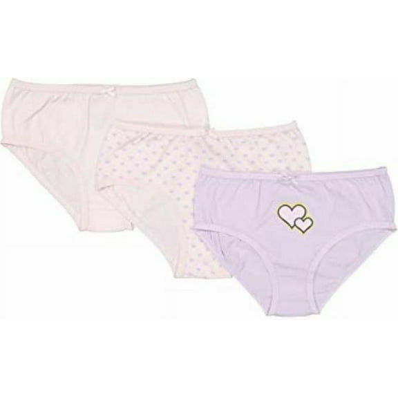 Baby Jay Pink Tagless Cotton Girl Briefs 3 Pack Ultra Soft Girl Underwear 12 year