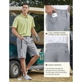 thumbnail image 3 of PULI Men's 10" Golf Shorts Dress Casual Summer Flat Front Lightweight Travel Shorts with Pockets, 3 of 6