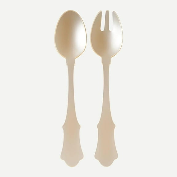 SABRE PARIS 2-Piece Salad Serving Set Honorine  Acrylic 10.2"L  Pearl Color France