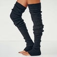 thumbnail image 2 of Komoo 2Pair Womens Knitted Leg Warmers Footless Thigh High Woolen Socks Over the Knee High Leg Warmer, 2 of 8