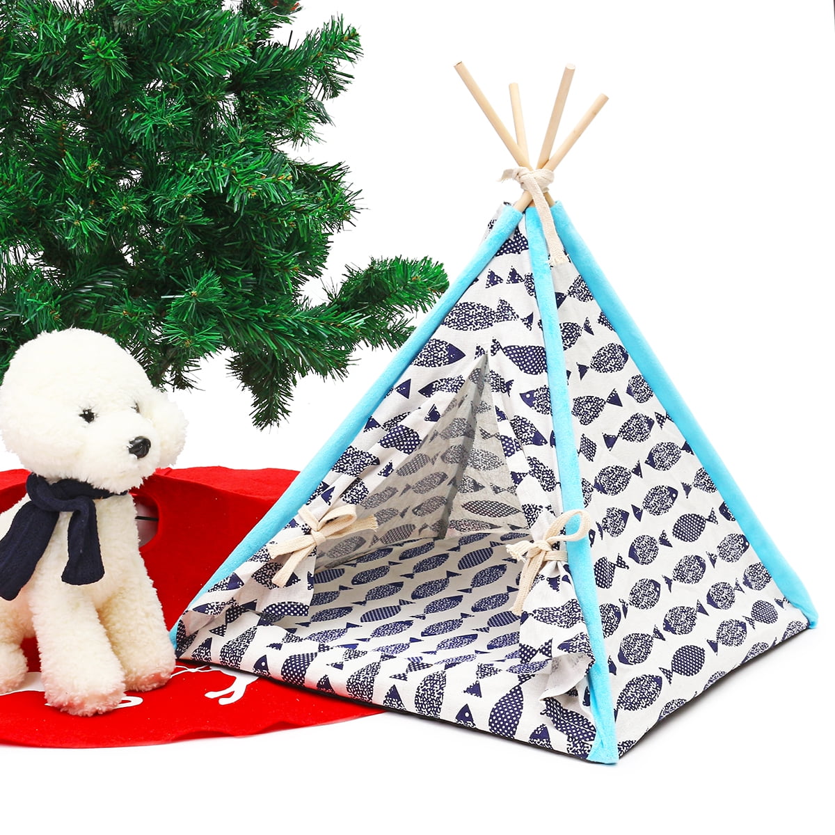 Pet Teepee Tent for Dogs, Cute Dog Teepee Tent Bed, Modern Pet Teepee