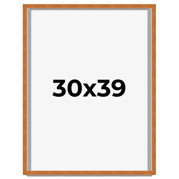 30x39 Shadow Box Frame Brown | 0.875 Inches Deep Real Wood Contemporary Shadowbox Display Frame |