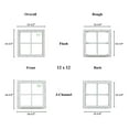 thumbnail image 2 of Shed Windows and More Safety Glass White Flush Aluminum Frame Window 12" x 12", 2 of 3