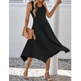 thumbnail image 6 of Zeagoo Sleeveless Dress for Women Casual Tank Midi Dress Crew Neck Flowy Dress Aline Tshirt Dress Ethnic Dress Cruise Dress Beach Sundress, 6 of 6