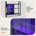 thumbnail image 2 of vfytbgnhj Gaming Floating Shelves  34" LED Wall Mounted Shelf with Adjustable Glass Shelf  Pipe Shelves Hanging Display Rack Bookshelf with 6 S-  Gaming Room Decor Wine Coffee Bar Bla, 2 of 9