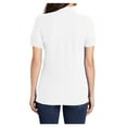 thumbnail image 2 of Womens Core Blend Cotton/Polyester Pique Polo White Small, 2 of 6