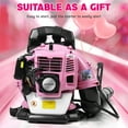thumbnail image 7 of ZNNT 52-cc 1.7-HP 2-Stroke Gas Powered Backpack Leaf Blower for Lawn Care, 550 CFM, Pink, 7 of 7
