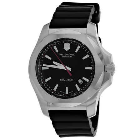 Victorinox Men's Swiss Army Inox Black Dial Black Rubber Watch 241682.1