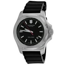 Victorinox Men's Swiss Army Inox Black Dial Black Rubber Watch 241682.1