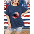 thumbnail image 2 of Anbech Patriotic USA Flag Women Plus Shirts Graphic 4th of July Tee Independence Day Tunic Tshirts, 2 of 6