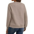 thumbnail image 4 of Resicozy Oversized Sweatshirt for Women Crewneck Cute Sweatshirts Loose Fit Fall Hoodies Drop Shoulder Casual Pullover Camel L, 4 of 4