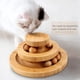 thumbnail image 5 of Juguetes de bolas de pista para gatos, juguete para gatos con rodillo de bambú de doble capa co CACAGOO Tocadiscos de pista, 5 of 7