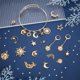 thumbnail image 2 of 80 piezas de 20 estilos de dijes de la serie Sol, Luna y Estrella, colgantes de estilo tibetano, pequeños colgantes dorados para pulseras, collares y joyas., 2 of 5